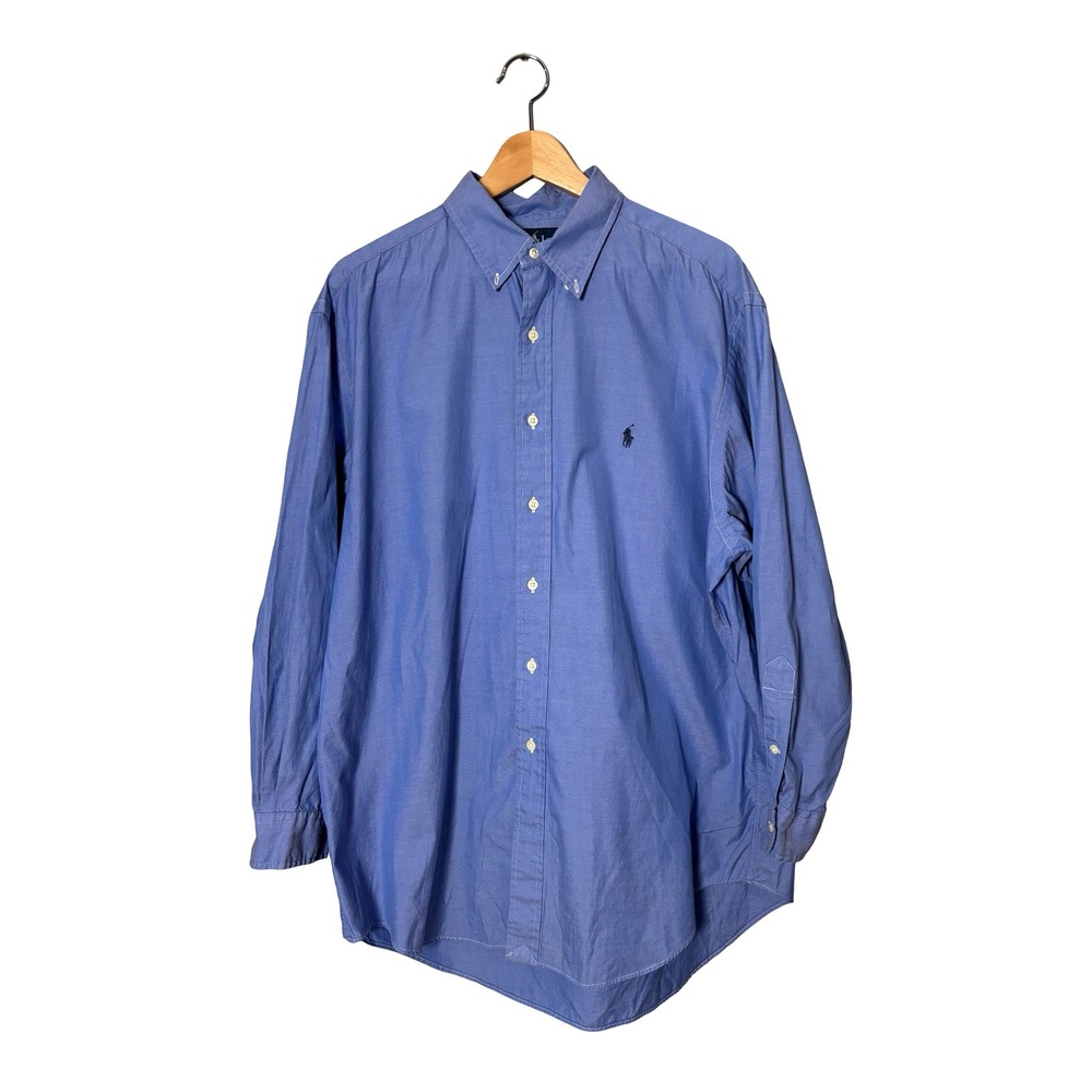 Ralph Lauren Classic Fit Oxford Shirt 17 32/33 Blue Cotton Button Down
